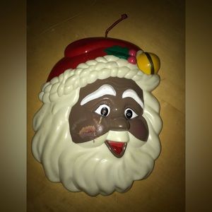 Vintage Light Up Black Santa